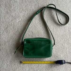 NEW Portland Leather Goods Green Camera Bag  / Crossbody Bag in Cowboy Mint